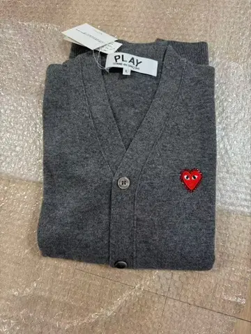 PLAY 그레이 니트 가디건 L