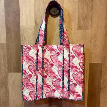 인도 패브릭 퀼팅 토트백 제브라 줄무늬