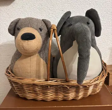 봉제 인형 세트 곰과 코끼리 2개