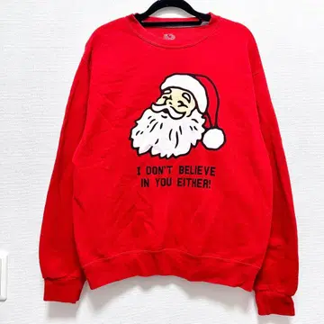 141 산타 크리스마스 구제 의류 트레이닝복 빨간색 레드 긴팔