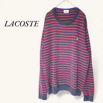 LACOSTE 라코스테 니트 스웨터 보더 코튼 100% L~XL