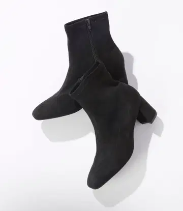 글로벌 워크  발수 스트레치 블랙 스웨이드 부츠 S