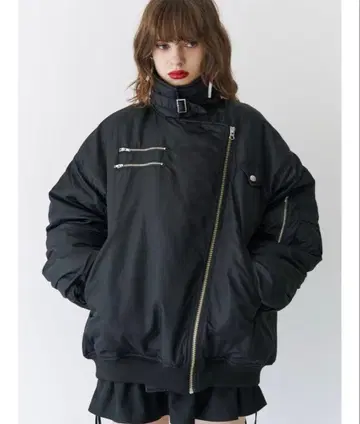 [ 완판템 ] jouetie 라이더스 MA-1 자켓 2WAY 블랙