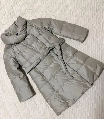 SHIPS 하이 칼라 다운 롱 코트 A라인 자켓 M 그레이