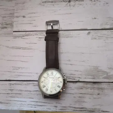 FOSSIL 손목시계 실버/브라운 크로노그래프