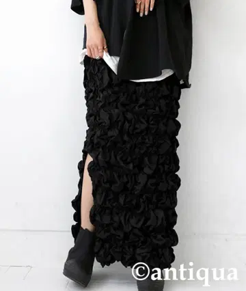 [ antiqua 완판템 ] 셔링 스커트 스커트 여성용 롱