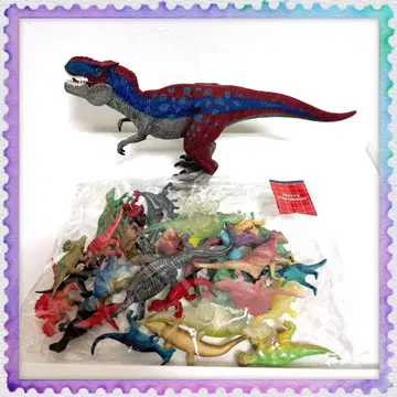 공룡 피규어 세트 (Tyrannosaurus Rex + 소형 공룡)