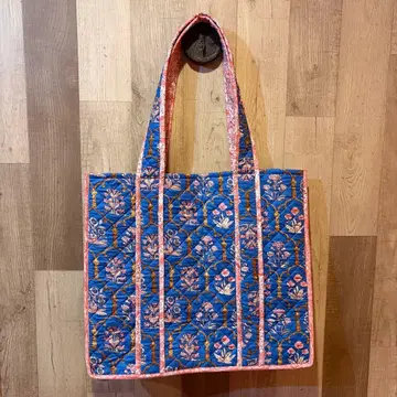 인도 패브릭 퀼팅 토트백