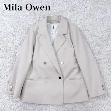 미라 오웬 금장 버튼 더블 블레이저 자켓 최근 모델