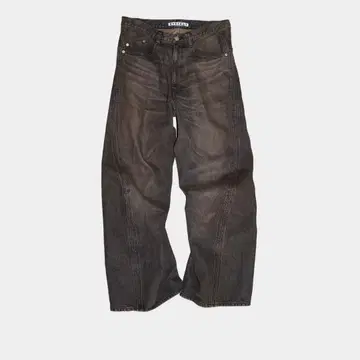 3D TWISTED WIDE LEG JEANS