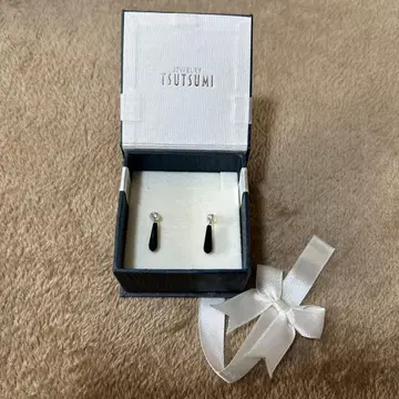 블랙 드롭형 귀걸이