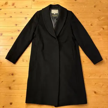 [ 미사용 새상품 ] 유나이티드 애로우즈 블랙 롱 코트 캐시미어 혼방