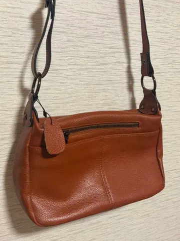 가죽 숄더백 브라운
