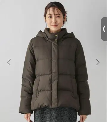 글로벌 워크 아름다운 실루엣 발수 다운 후드