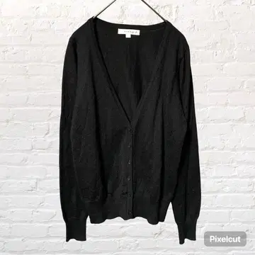 50087 크리 램프 울 혼방 긴팔 가디건 겉옷 블랙 M 구제 의류