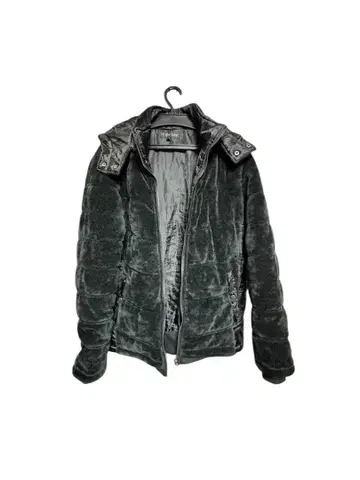 in the attic 후드 부착 다운 자켓 아우터 스웨이드 다운