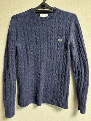 라코스테 케이블 니트 네이비 컬러