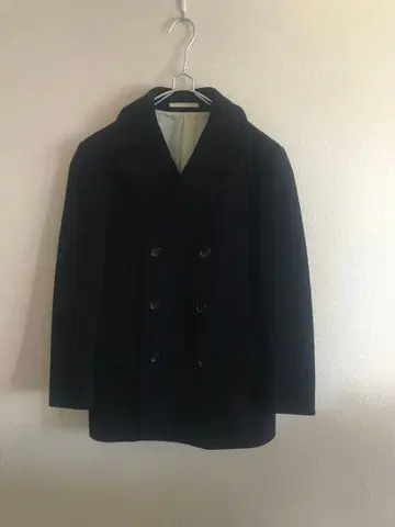 tomorrowland 네이비 울 더블 브레스트 피 코트