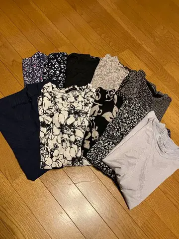 여성용 7부 소매 티셔츠 10장 세트