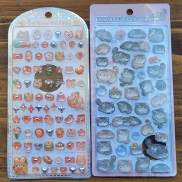 [미개봉 새상품] 본봉 드롭 마늘고양이 우루츄루 푸치 오렌지 2장 세트