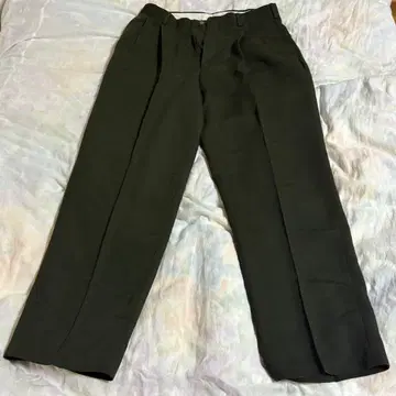 [ 구제 의류 ] 다크 그린 버튼 슬랙스