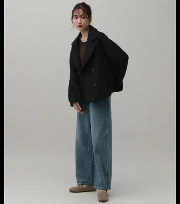 미사용 GLOBALWORK 피코트 블랙 M 사이즈