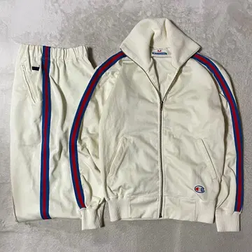 80s 챔피온 쓰리 스트라이프 상하의 셋업 저지 빈티지