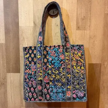 인도 패브릭 퀼팅 토트백