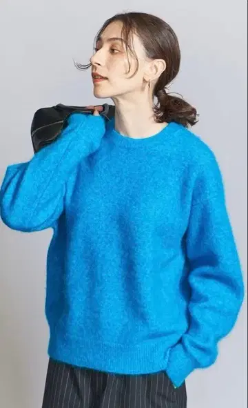BEAUTY&YOUTH 알파카 블렌드 기모 크루넥 니트 풀오버