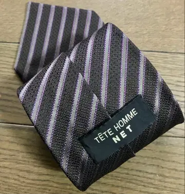 TETE HOMME 넥타이 스트라이프 퍼플 계열
