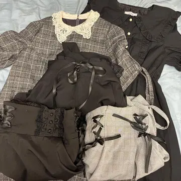 지뢰계 블랙 계열 5벌 묶음 판매