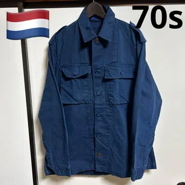 [ 초추천 ] 네덜란드군 필드 셔츠 헤링본 70s 빈티지