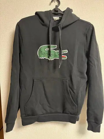 라코스테 후드티 블랙 남성용 빅 악어 로고