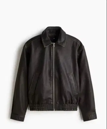 다크 브라운 가죽 자켓 짧은 기장