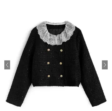 GRL 2Way 레이스 더블 버튼 트위드 자켓