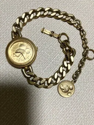 미키마우스 골드 체인 시계 Y601-0070