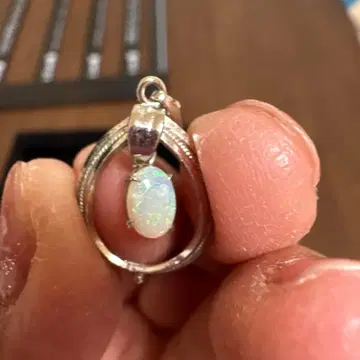 실버 오팔 드롭형 펜던트