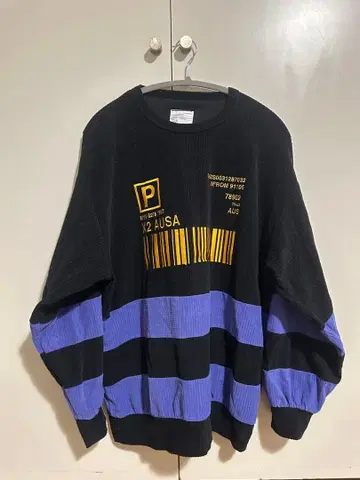 샤리프 SHAREEF 'BARCORD' BIG SWEAT 바코드