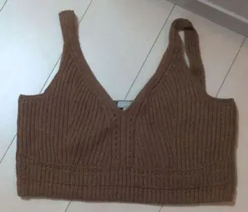 마메쿠로구치 브라운 니트 베스트 XXL