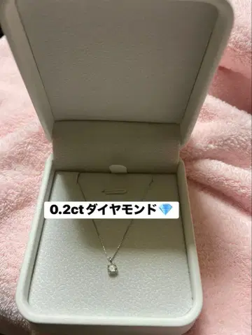 K10WG 0.2ct 목걸이 케이스 포함