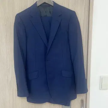 멘즈 비기 네이비 스트라이프 비즈니스 정장