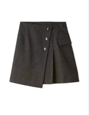 [택 포함 새상품] snidel 버튼 랩스커트 그레이