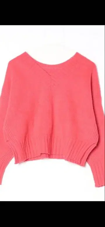 투모로우랜드 캐시미어 혼방 핑크 긴팔 니트