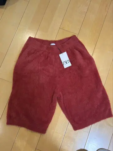 ZARA XL 샤기 니트 숏팬츠