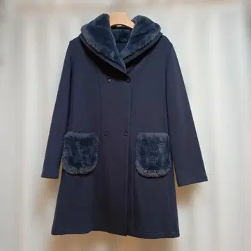 코트 네이비 사이즈 40 퍼 포함 고급 디자인 res ralique