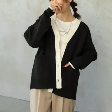 글로벌 워크 가디건 블랙 L 사이즈