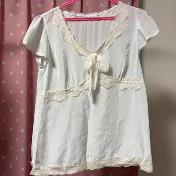 레스 빠세 민트색 반팔 블라우스