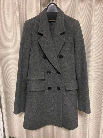 BLACK BY MOUSSY 그레이 더블 브레스트 코트