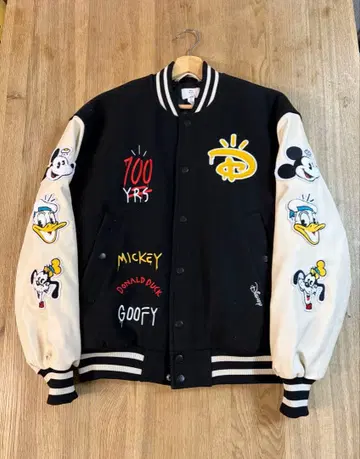 디즈니 바시티 자켓 미키 도널드 덕