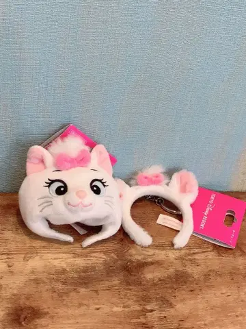 새상품! 멋쟁이 캣 마리 머리띠 팬캡 키링